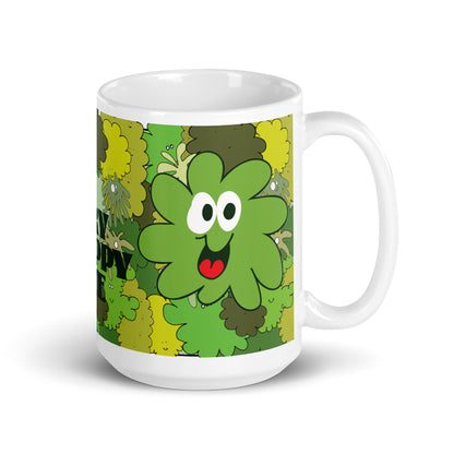 A Very Happy Tree - White glossy mug