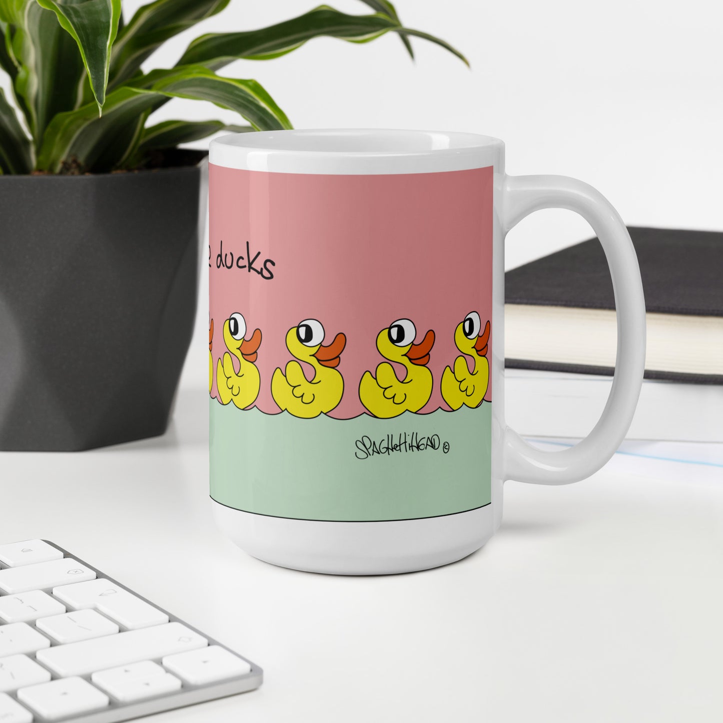 Some nice ducks - White glossy mug