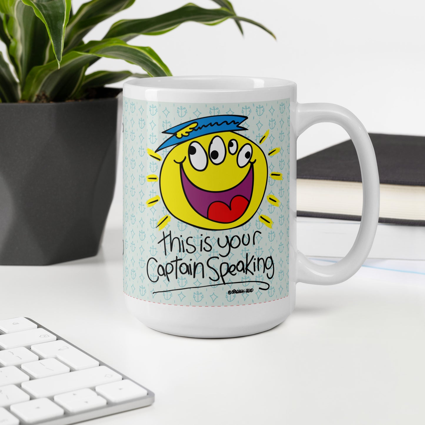 This is your Captain Speaking - White glossy mug