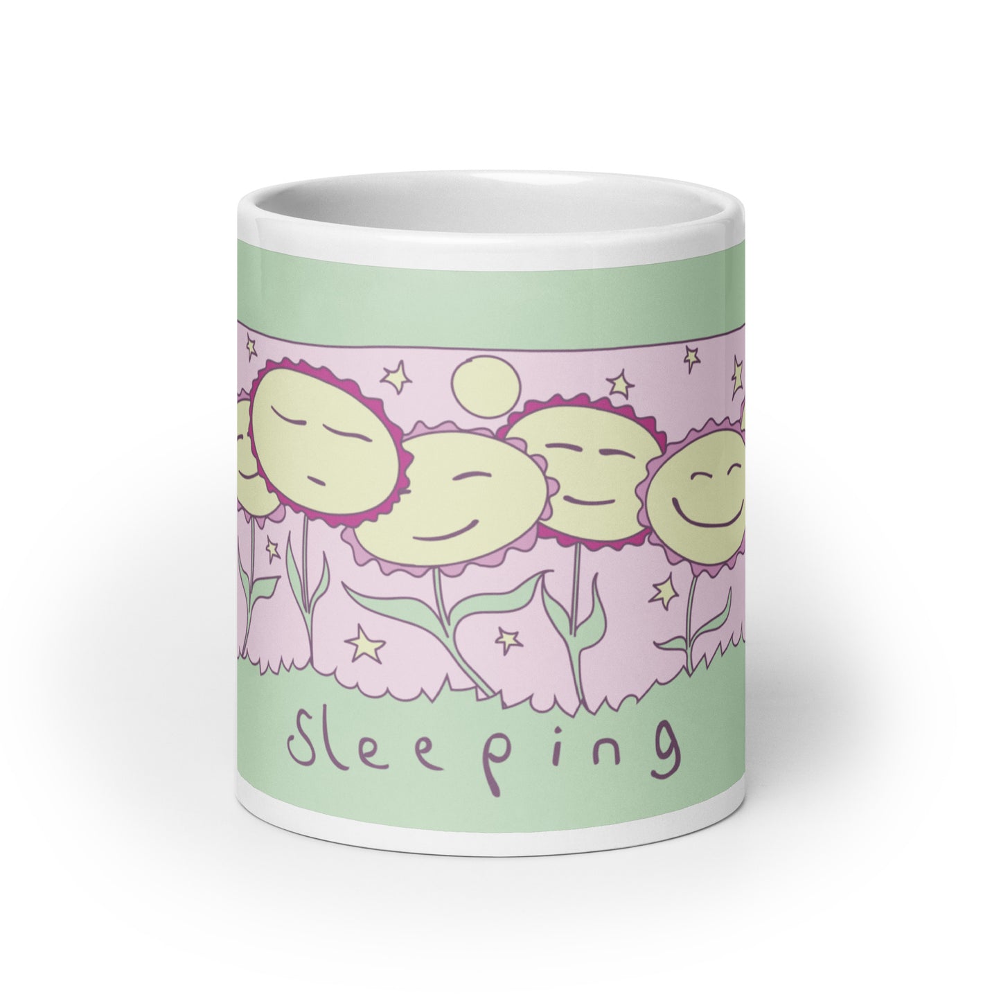 Sleeping - White glossy mug