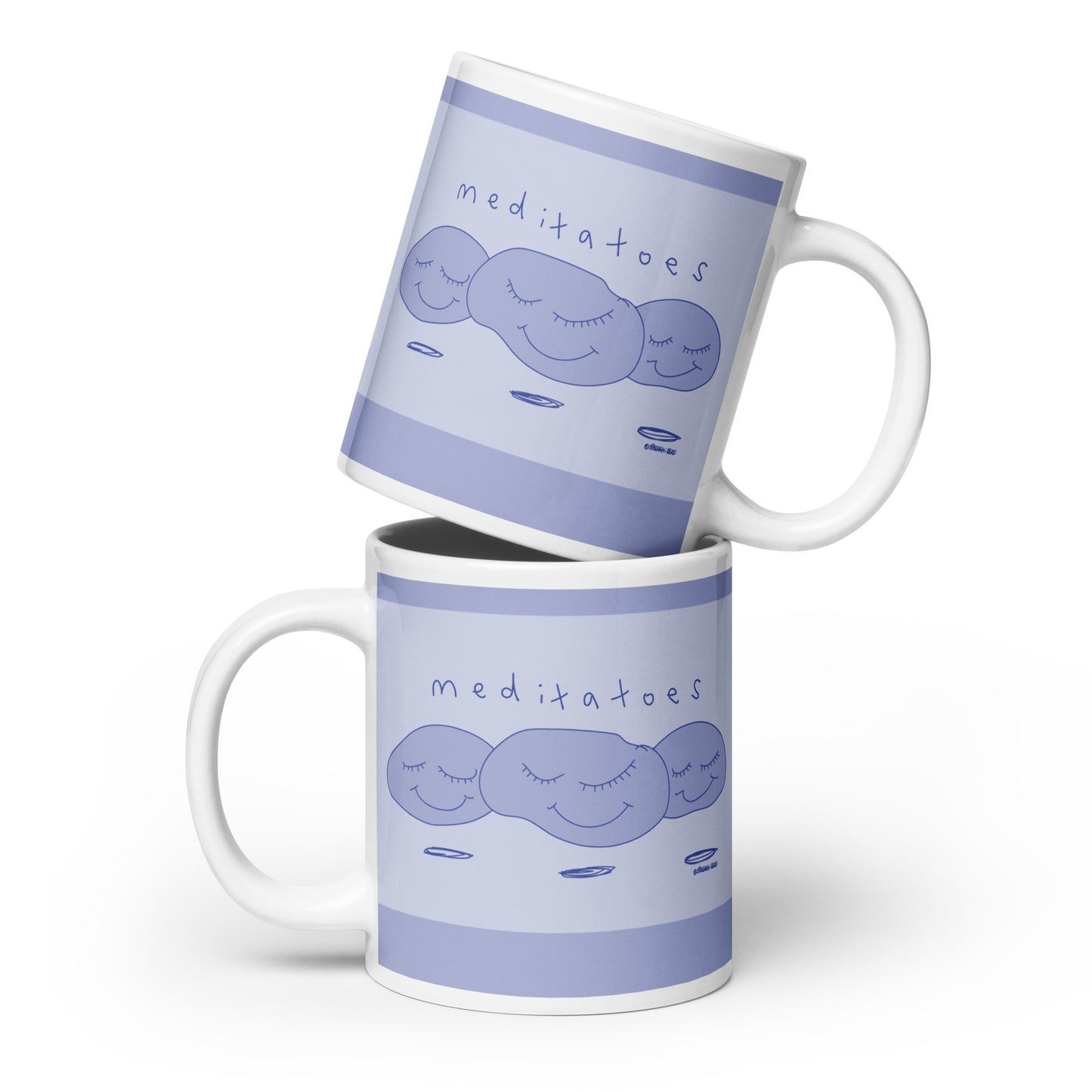 Meditatoes - White glossy mug