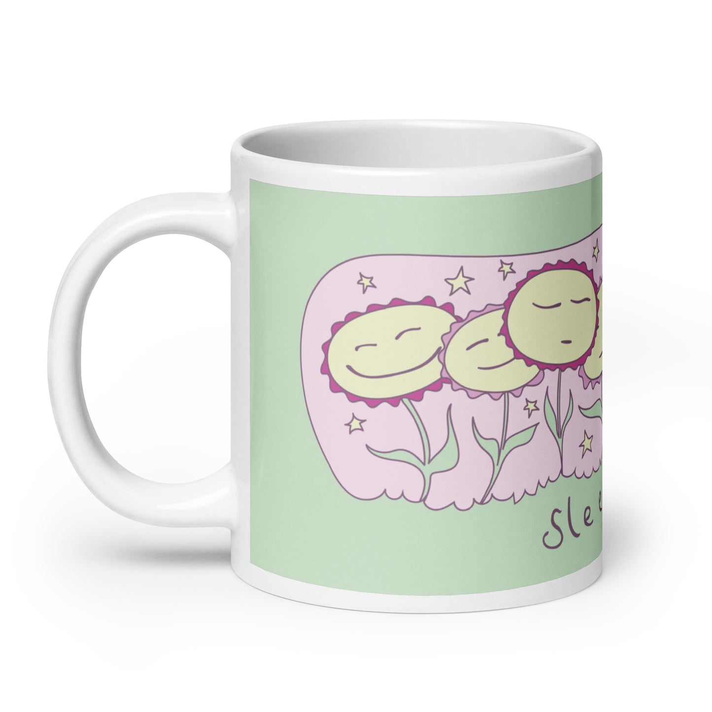 Sleeping - White glossy mug