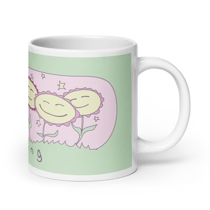 Sleeping - White glossy mug