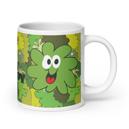 A Very Happy Tree - White glossy mug