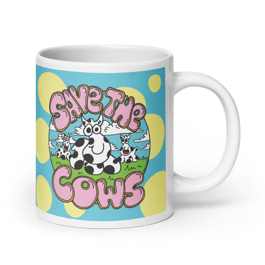 Save the Cows - White glossy mug