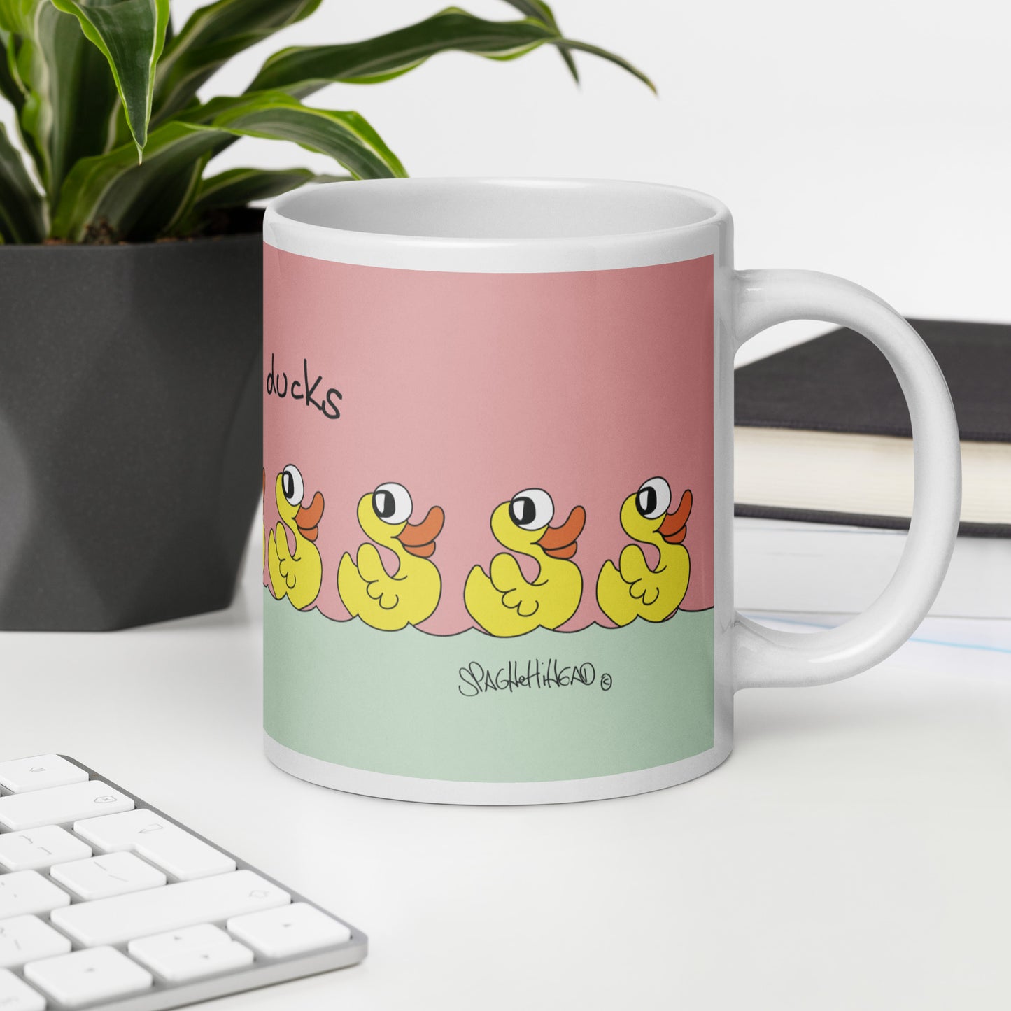 Some nice ducks - White glossy mug