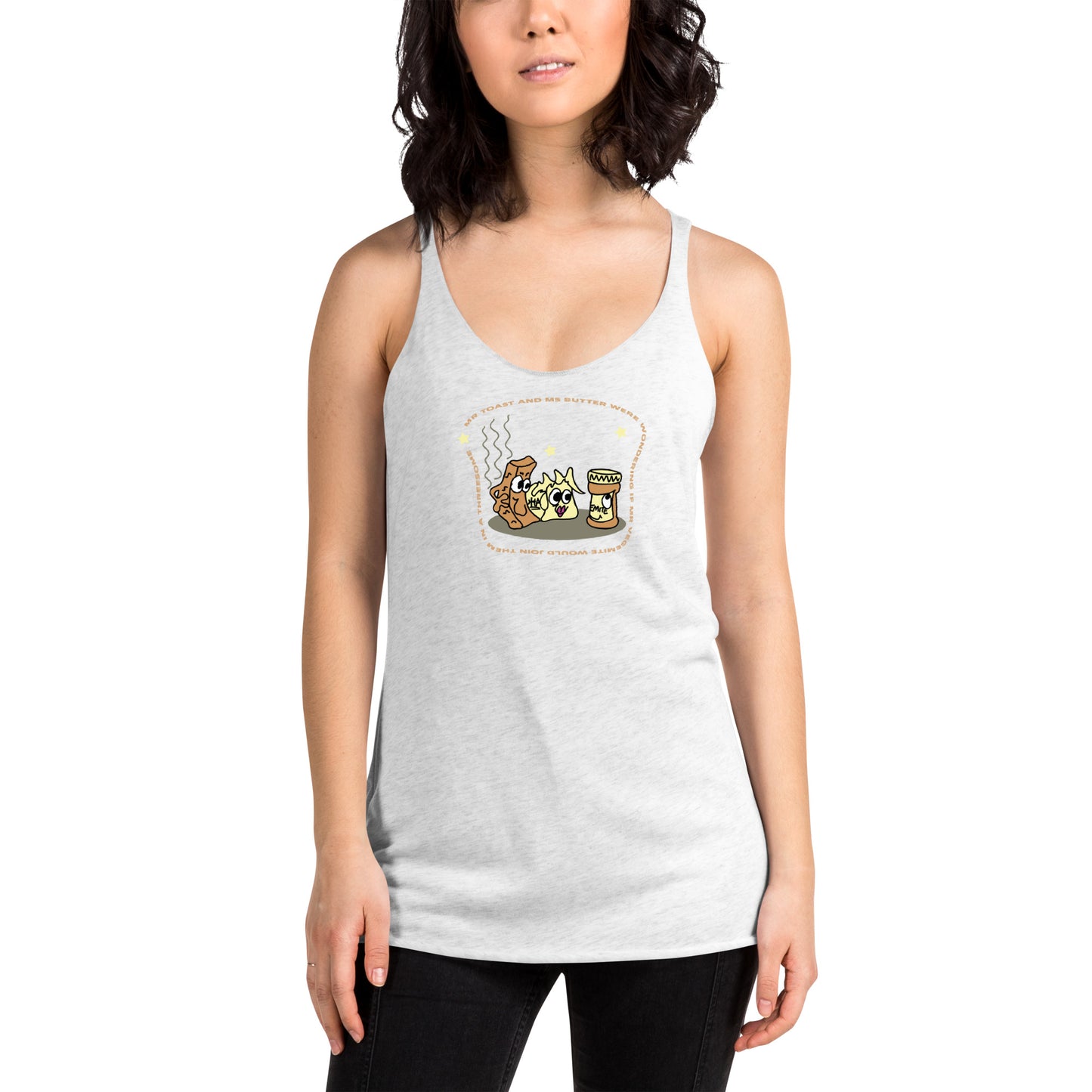 Mr Toast and Ms Butter - Women's Racerback Tank