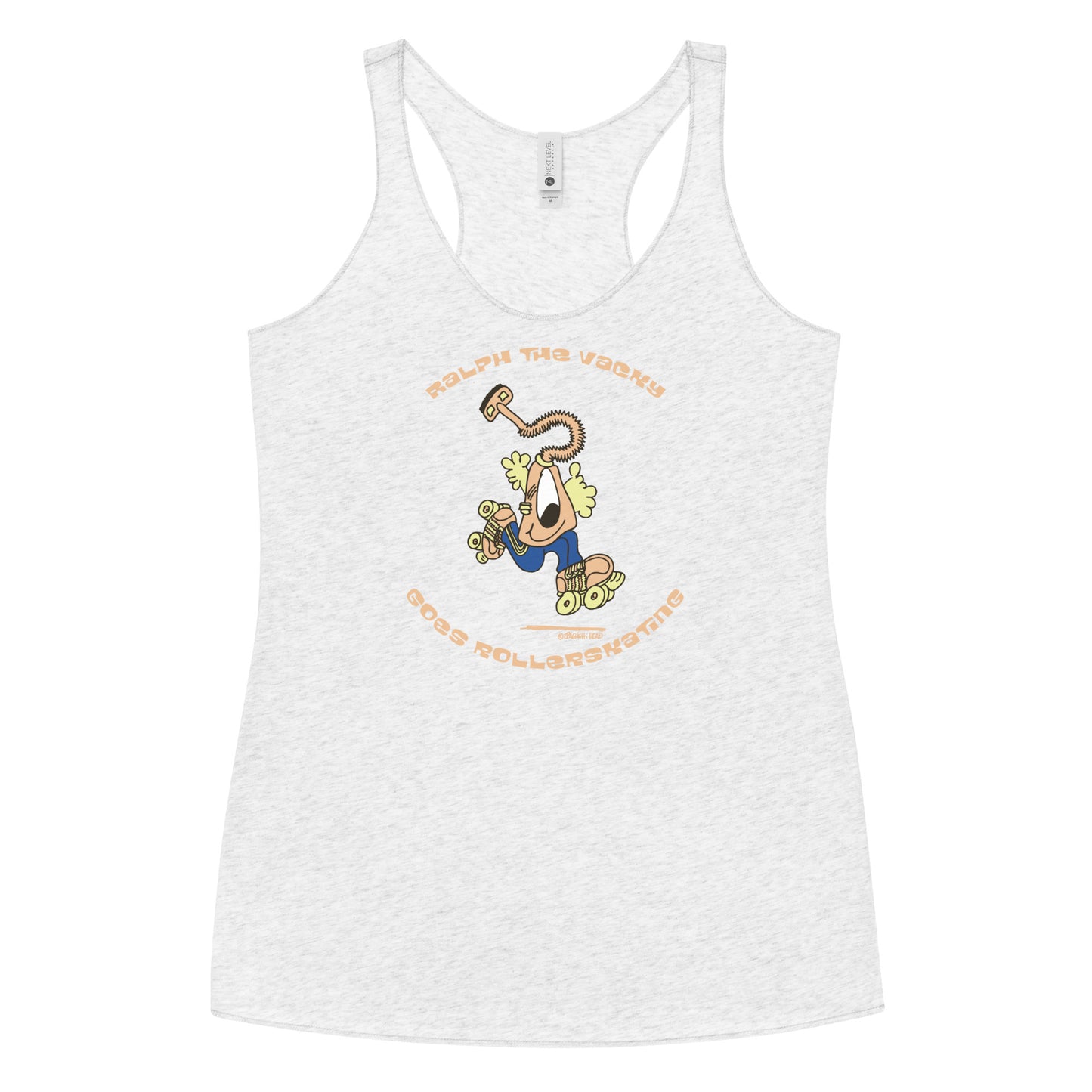 Ralph the Vacky goes Rollerskating - Women's Racerback Tank