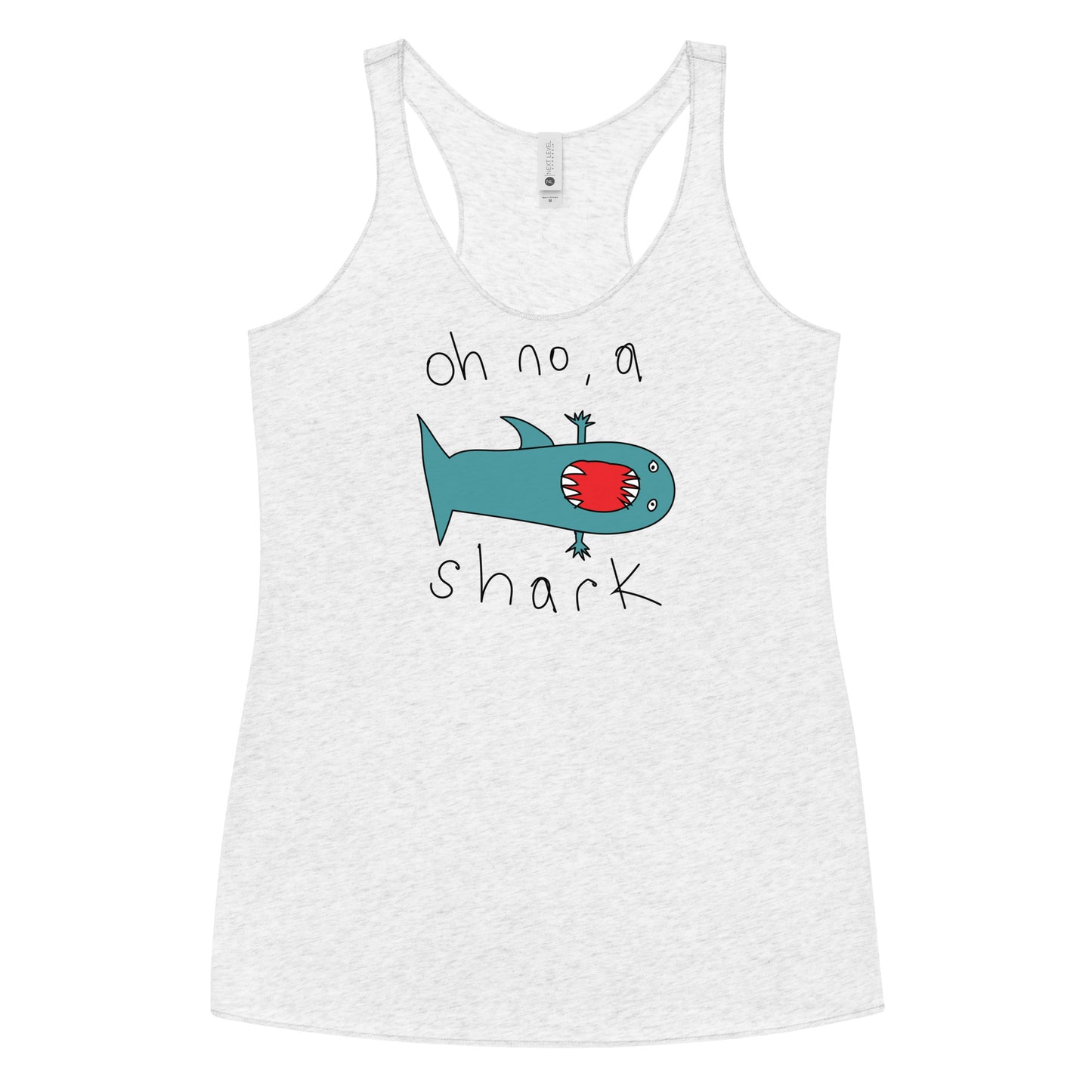 Oh no a Shark - Women's Racerback Tank