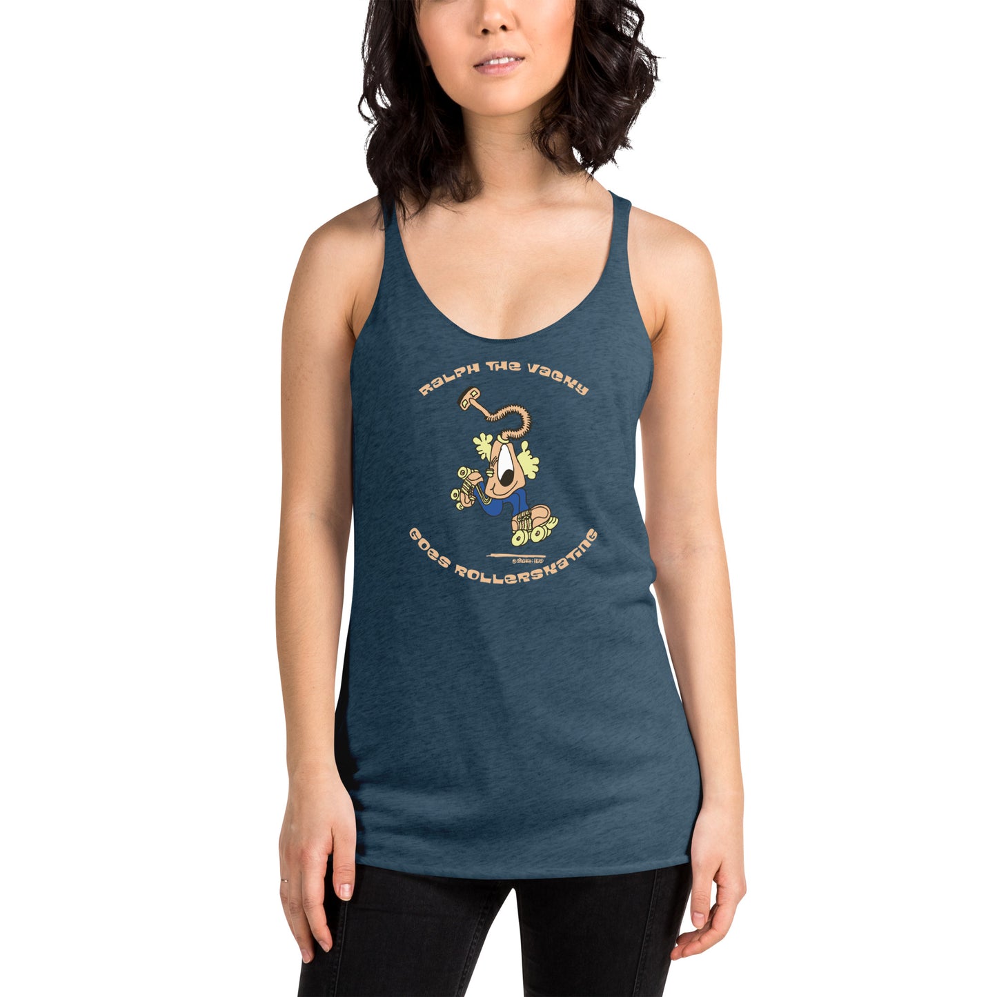 Ralph the Vacky goes Rollerskating - Women's Racerback Tank