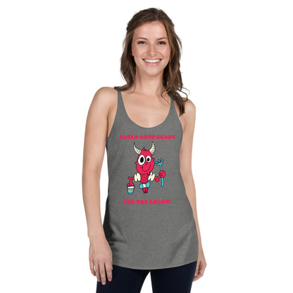 Satan gets ready for the beach - Women's Racerback Tank