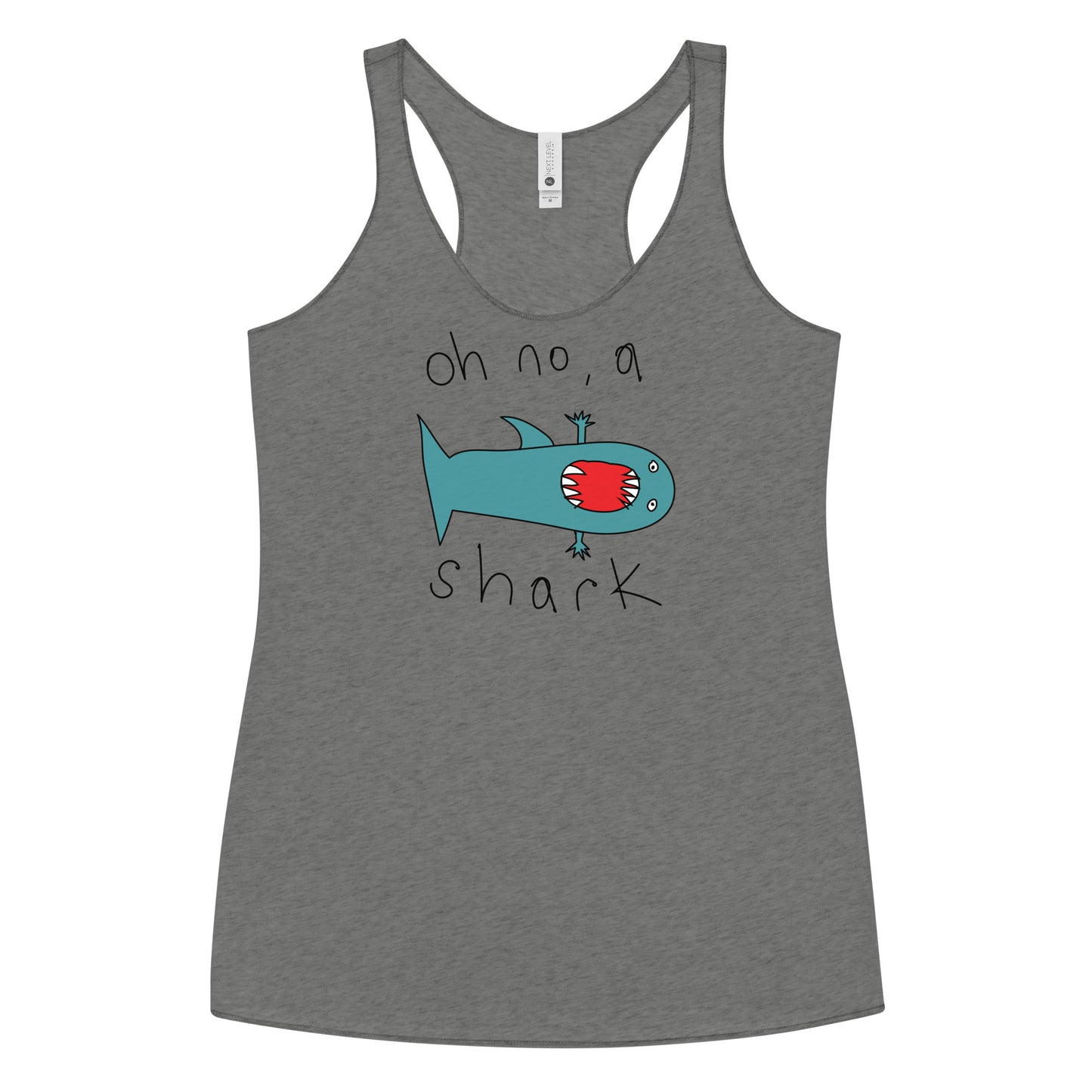 Oh no a Shark - Women's Racerback Tank