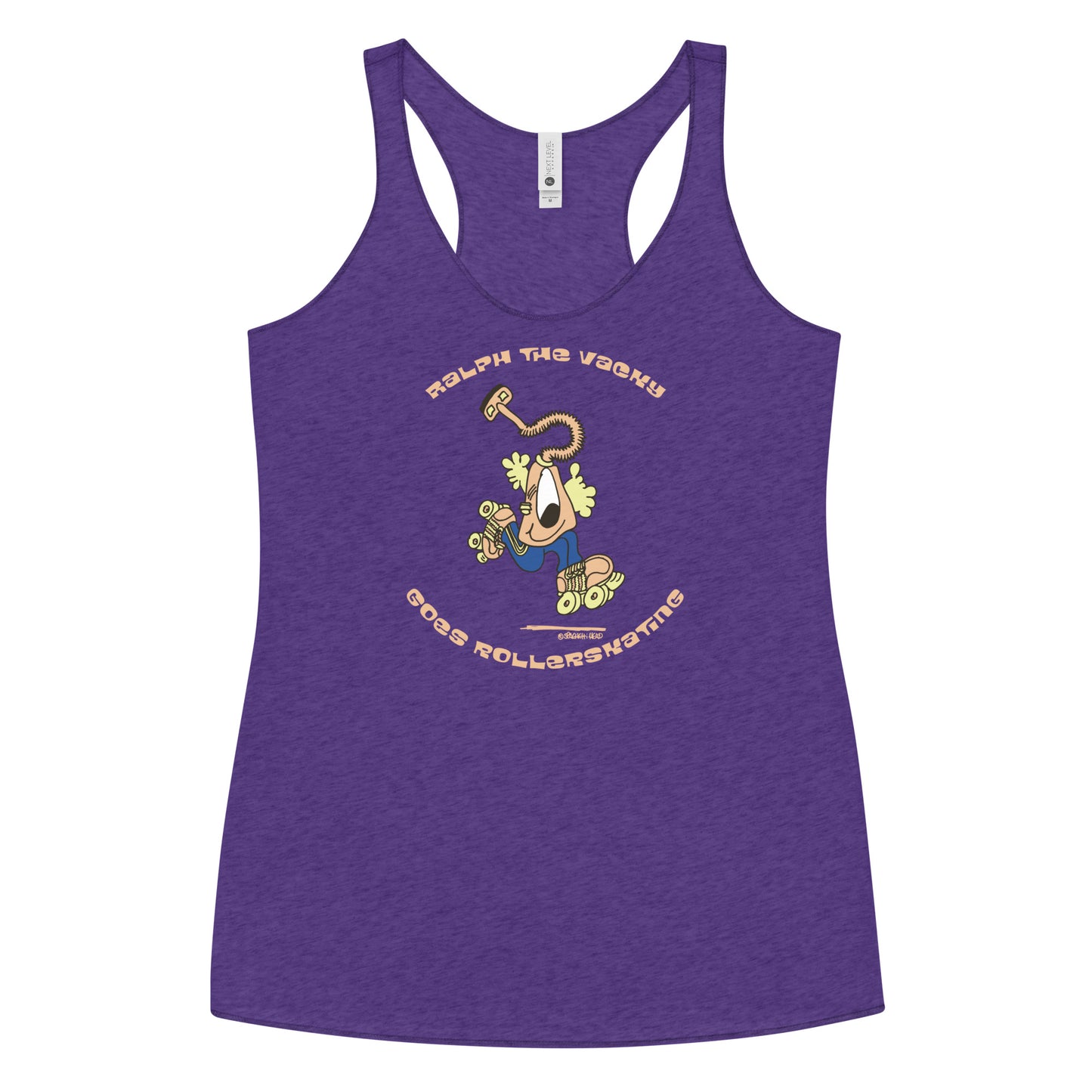 Ralph the Vacky goes Rollerskating - Women's Racerback Tank