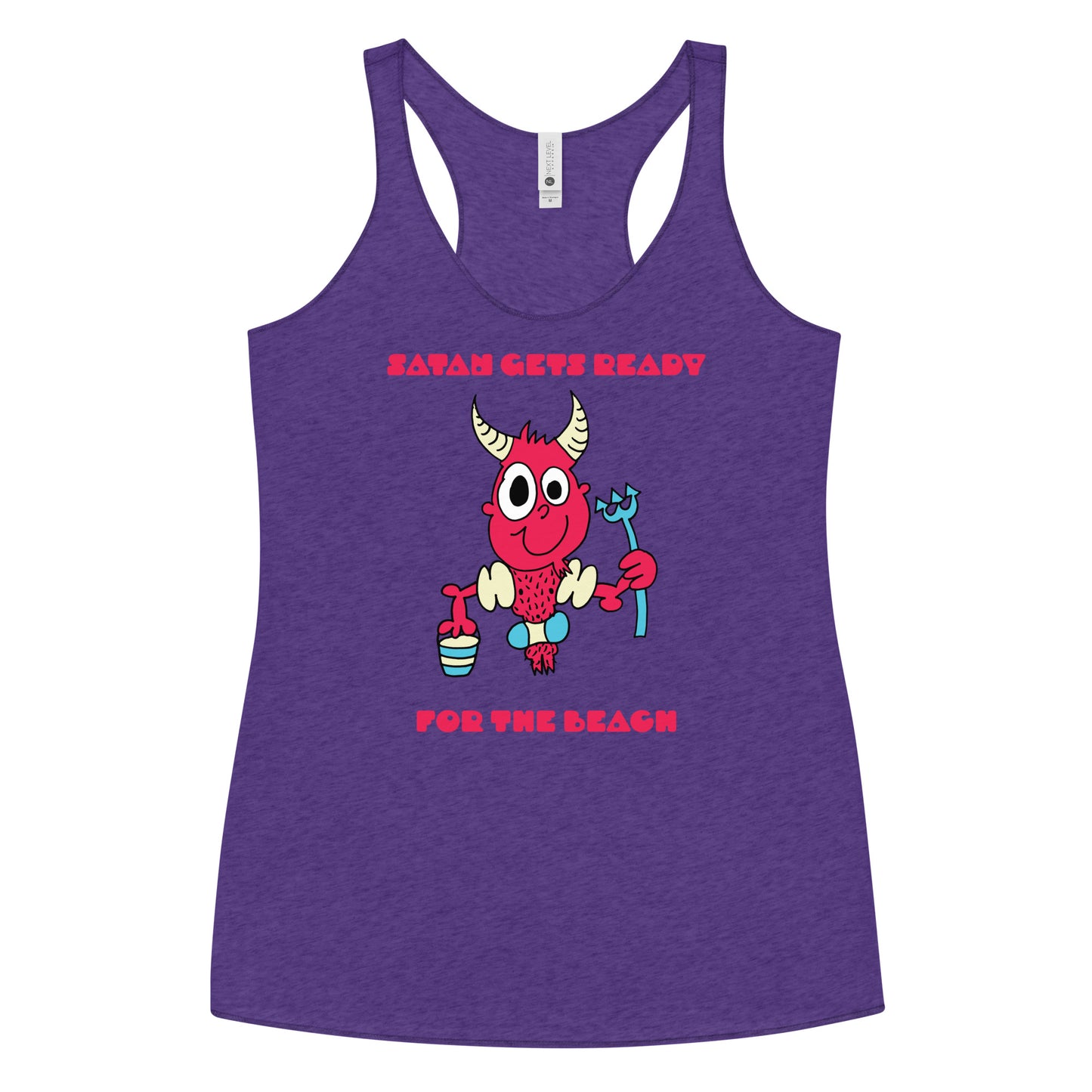 Satan gets ready for the beach - Women's Racerback Tank