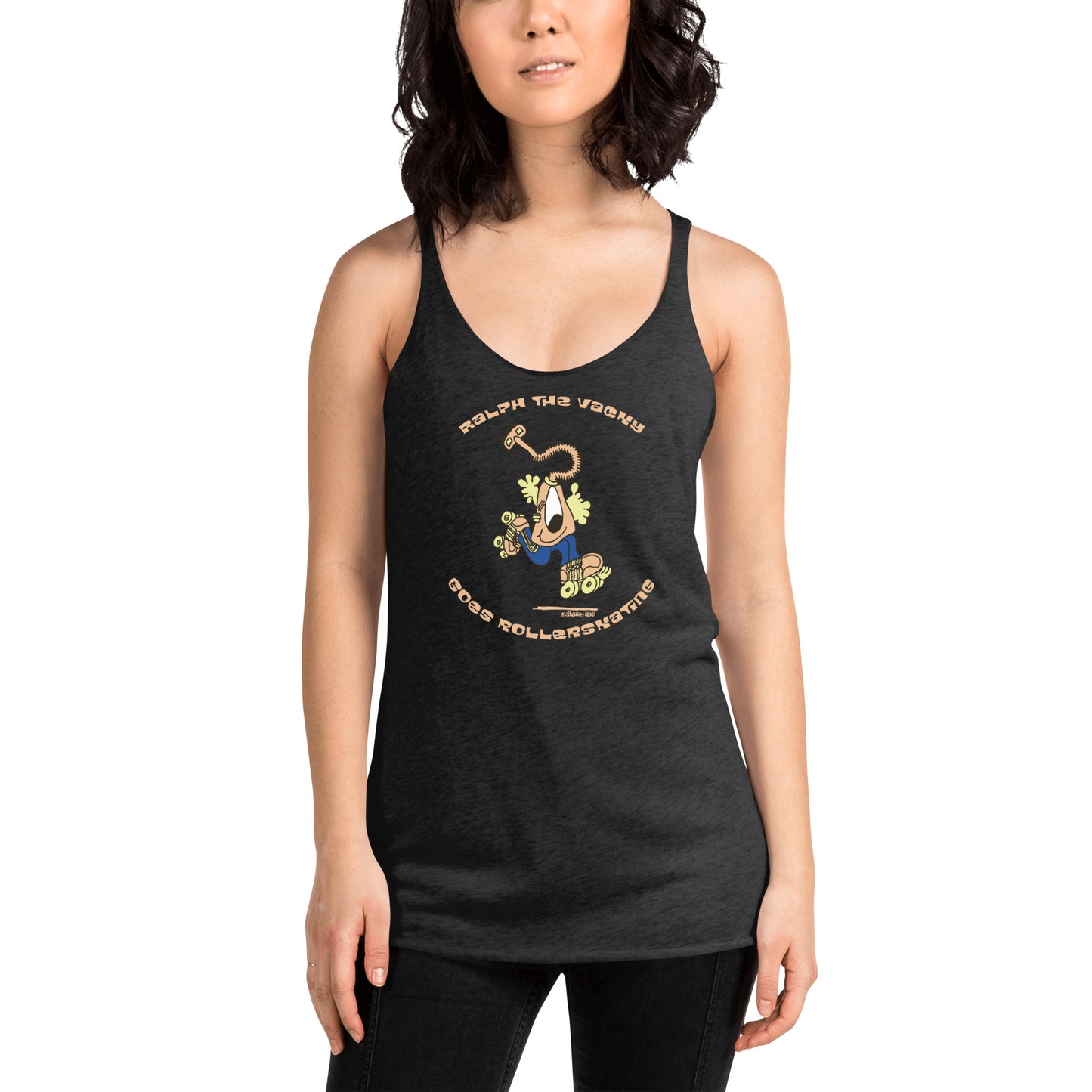 Ralph the Vacky goes Rollerskating - Women's Racerback Tank