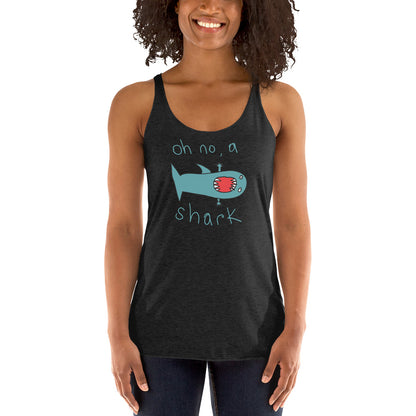 Oh no a Shark - Women's Racerback Tank