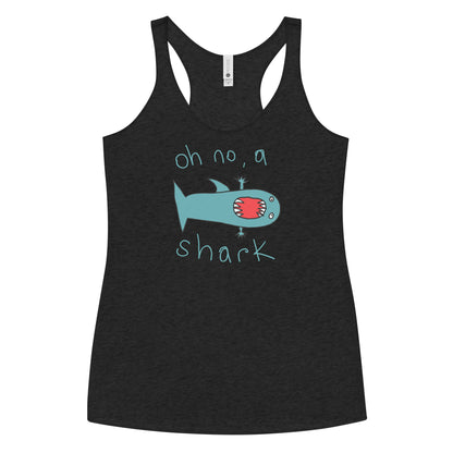 Oh no a Shark - Women's Racerback Tank