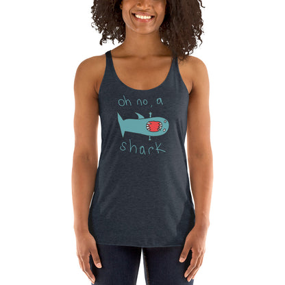 Oh no a Shark - Women's Racerback Tank