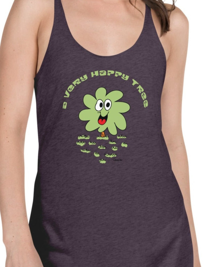 A very happy tree - Women's Racerback Tank