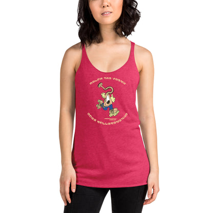 Ralph the Vacky goes Rollerskating - Women's Racerback Tank