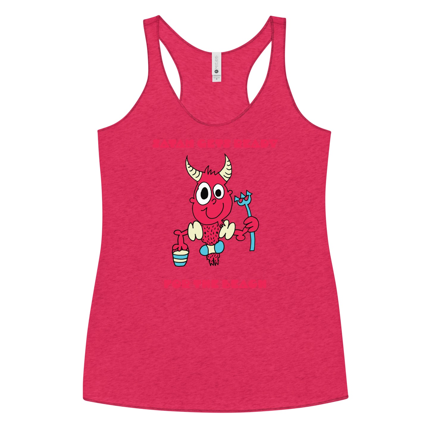 Satan gets ready for the beach - Women's Racerback Tank