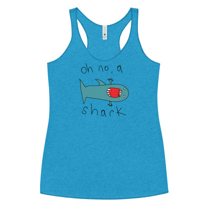 Oh no a Shark - Women's Racerback Tank