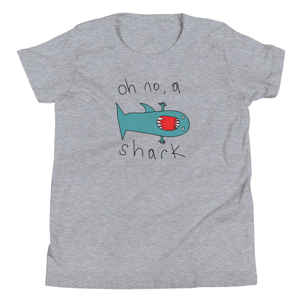 Oh no, a shark - Youth Short Sleeve T-Shirt