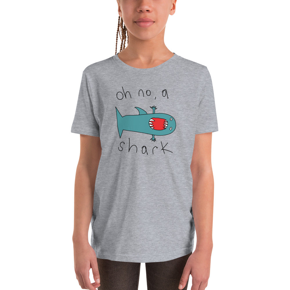 Oh no, a shark - Youth Short Sleeve T-Shirt