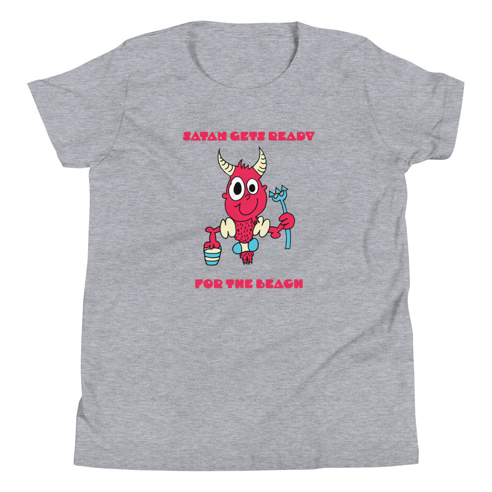 Satan gets ready for the Beach - Youth Short Sleeve T-Shirt