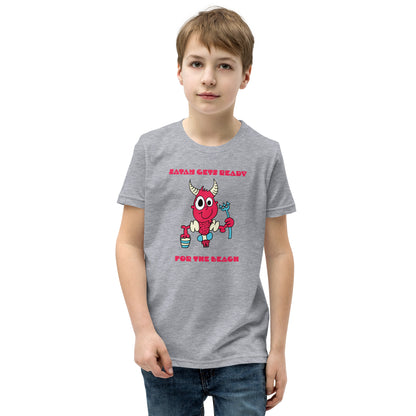 Satan gets ready for the Beach - Youth Short Sleeve T-Shirt