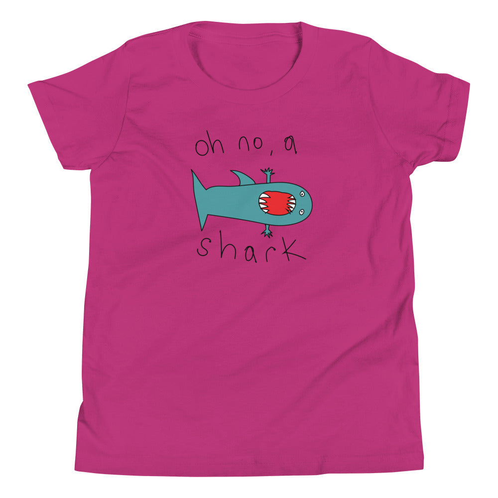 Oh no, a shark - Youth Short Sleeve T-Shirt