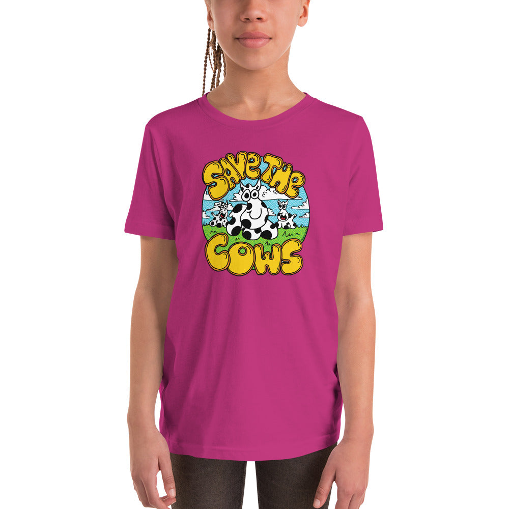 Save the Cows - Youth Short Sleeve T-Shirt