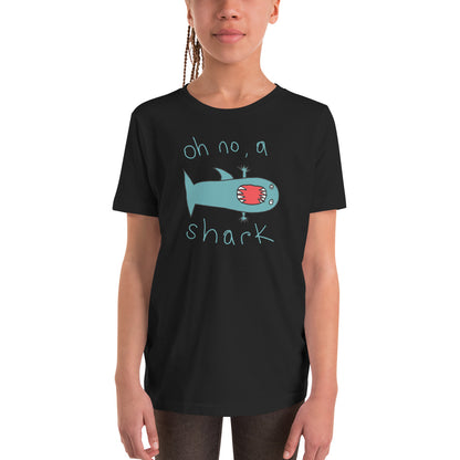 Oh no, a shark - Youth Short Sleeve T-Shirt