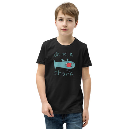 Oh no, a shark - Youth Short Sleeve T-Shirt