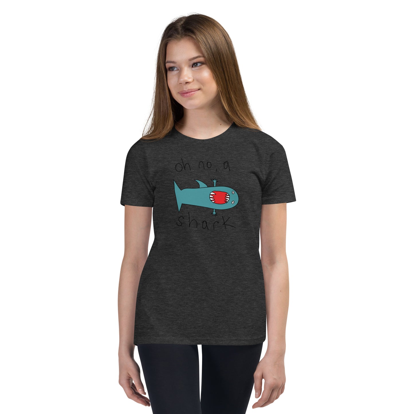 Oh no, a shark - Youth Short Sleeve T-Shirt