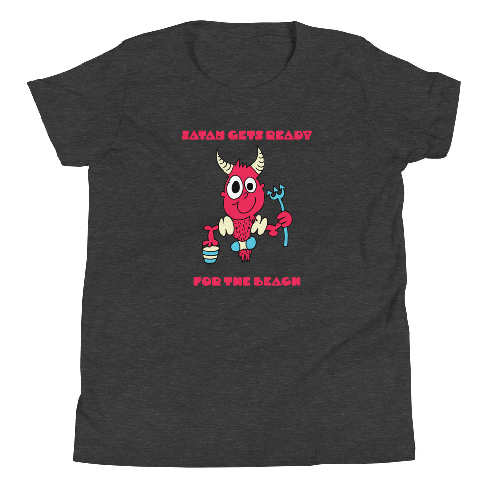 Satan gets ready for the Beach - Youth Short Sleeve T-Shirt