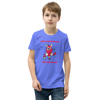 Satan gets ready for the Beach - Youth Short Sleeve T-Shirt