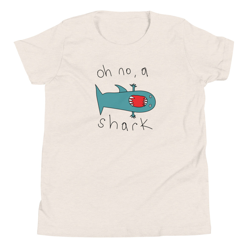 Oh no, a shark - Youth Short Sleeve T-Shirt