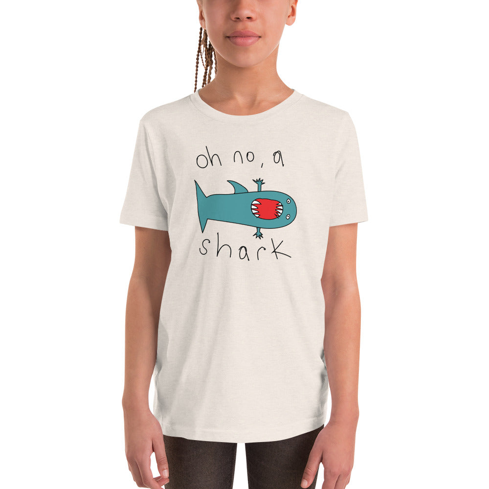 Oh no, a shark - Youth Short Sleeve T-Shirt