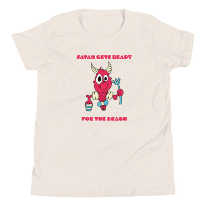 Satan gets ready for the Beach - Youth Short Sleeve T-Shirt