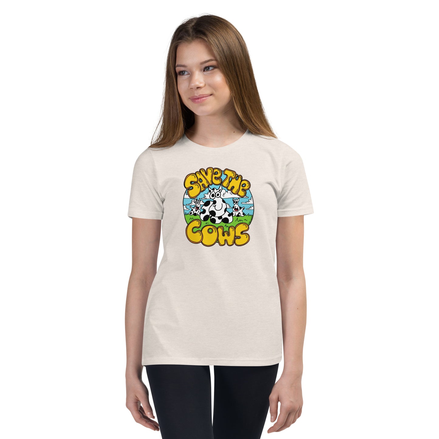 Save the Cows - Youth Short Sleeve T-Shirt