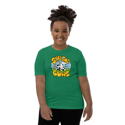 Save the Cows - Youth Short Sleeve T-Shirt