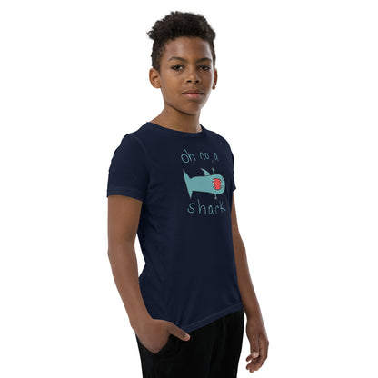 Oh no, a shark - Youth Short Sleeve T-Shirt