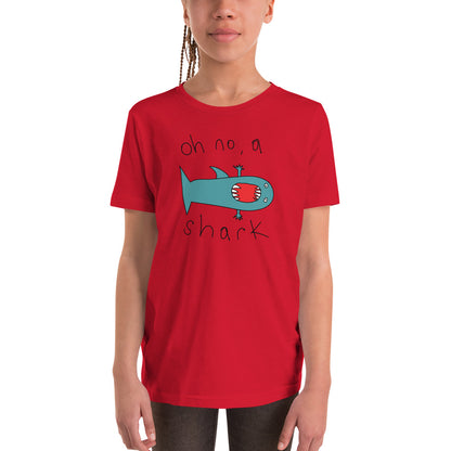 Oh no, a shark - Youth Short Sleeve T-Shirt