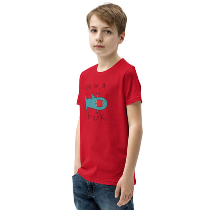 Oh no, a shark - Youth Short Sleeve T-Shirt