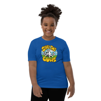 Save the Cows - Youth Short Sleeve T-Shirt